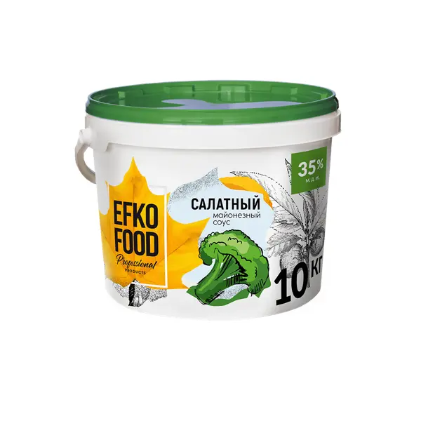 Майонез EFKO FOOD professional для салатов легкий 35% 10л/9,5кг ведро