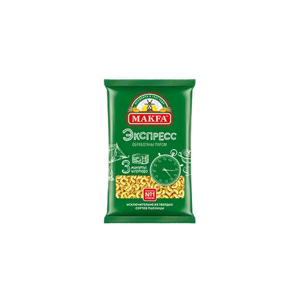 Макароны рожки Экспресс Макфа 400гр, 20шт/кор