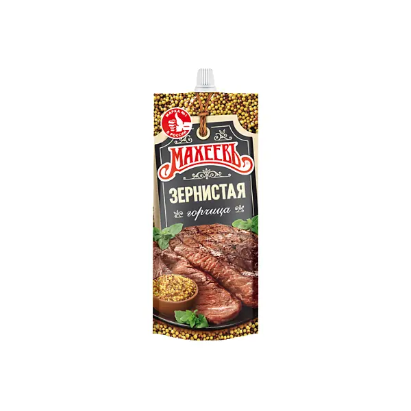 Горчица из целых зерен Махеев дой пак 140г *18