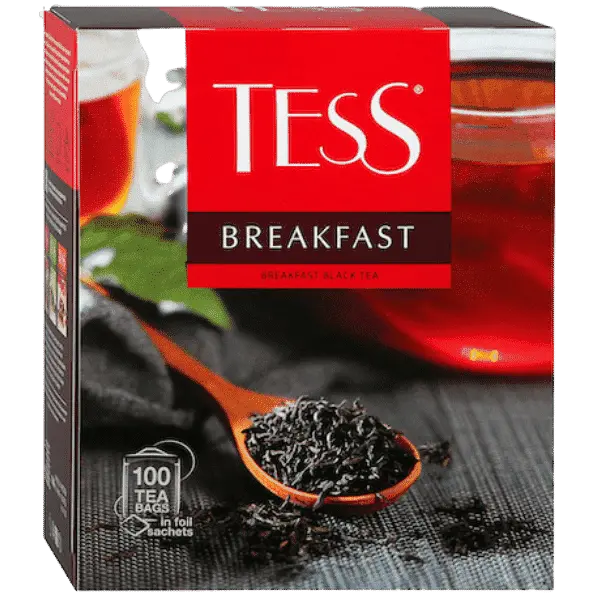 Чай черный пакетированный Брекфаст Tess 1,8гр*100п/э, 9шт/кор