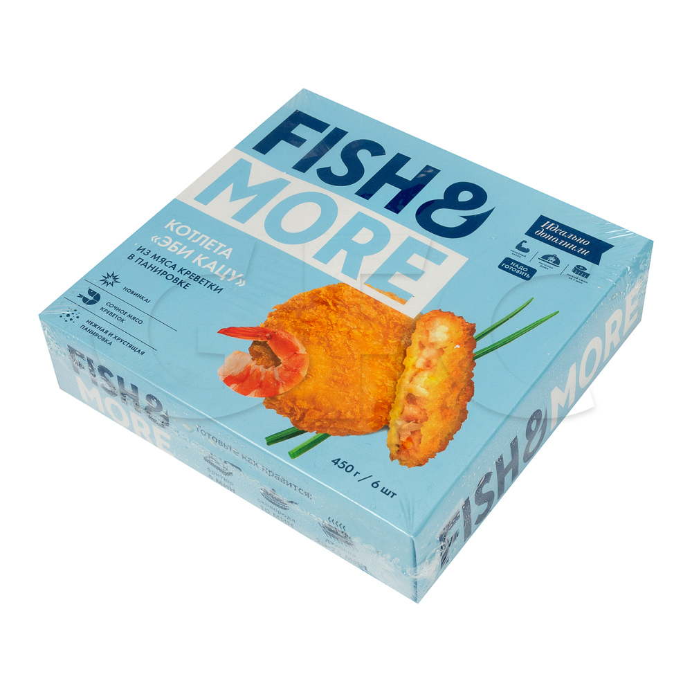 Котлеты из мяса креветок Fish&More 450гр, 20шт/кор: купить оптом и в  розницу на сайте GFC-Russia