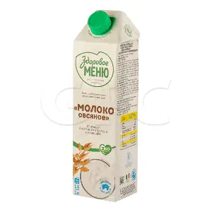 Молоко растительное овсяное обогащенное Ca и витаминами Здоровое меню 1л, 12шт/кор