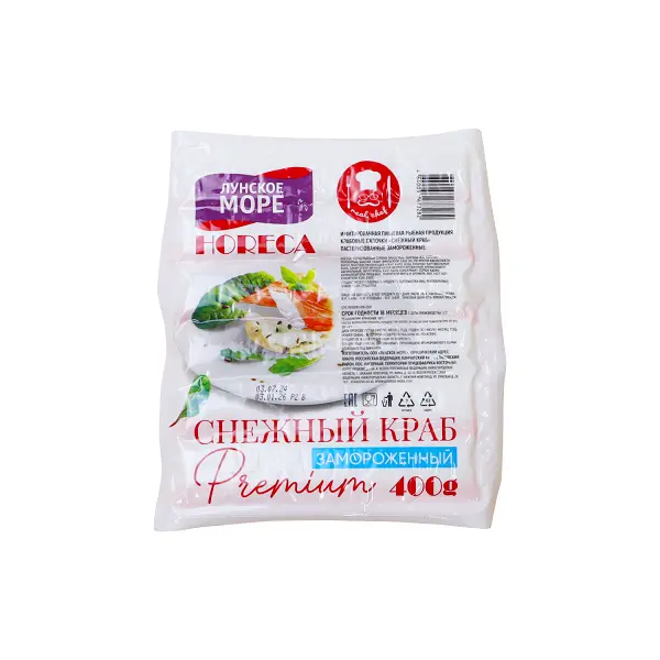 Крабовые палочки Снежный краб Лунское море 400гр, 17шт/кор