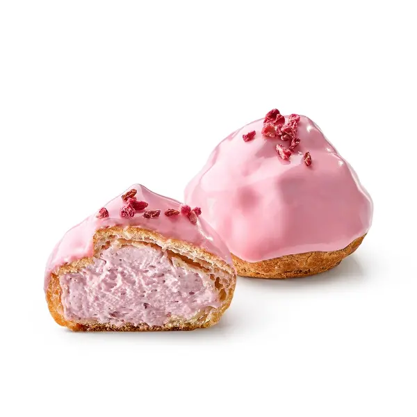 Профитроли малиновые Десертные истории 45гр, 16шт/кор