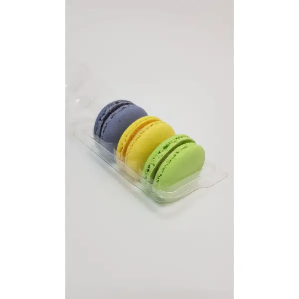 Макарони ассорти мини Фисташка, Лимон, Смородина Macaronshop 60гр, 39шт/кор