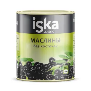 Маслины целые без косточки ISKA 3100мл, 6шт/кор