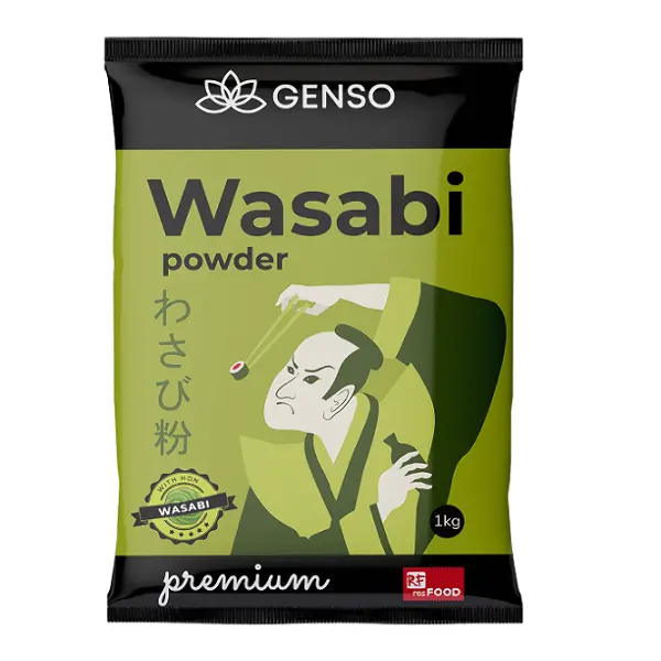 Васаби порошок горчичный Премиум Genso Resfood 1кг, 10шт/кор, Китай
