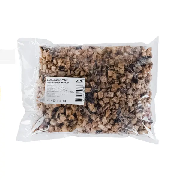 Баклажан кубик с/м 1кг, 10кг/кор