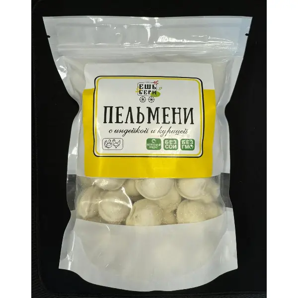 Пельмени с индейкой и курицей ЕшьБери 300гр, 30шт/кор