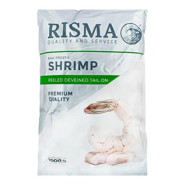 Креветка ваннамей с/м очищенная с/х 31/40 RISMA M/s Anjaneya Seafoods 927 1кг, 10кг/кор, Индия