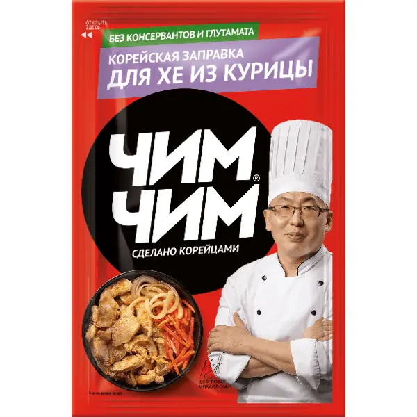 Заправка для хе из курицы по-корейски Чим-Чим 60гр, 48шт/кор
