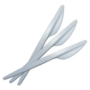 Нож пластиковый белый 16,5см, 5000шт/кор