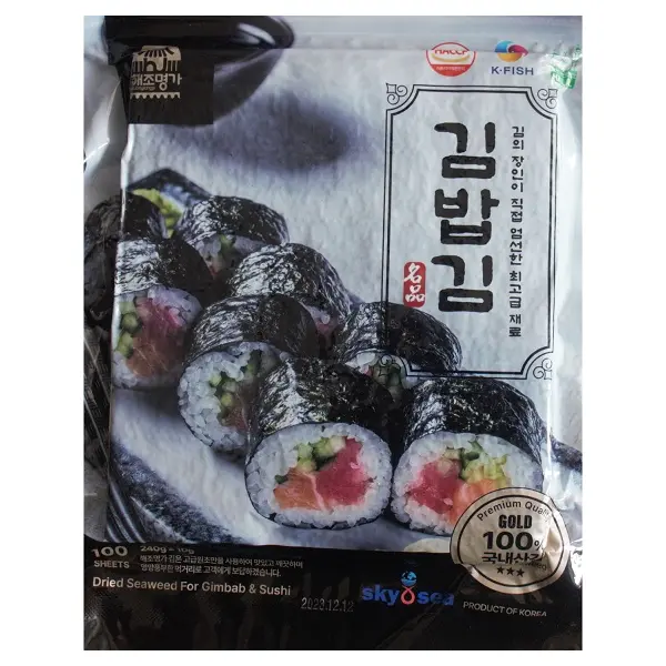 Водоросли Нори SKY SEA MANNA FOOD 240гр, 100л, 44шт/кор, Корея
