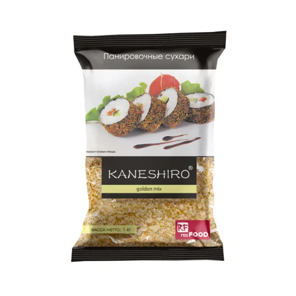 Сухари панировочные Kaneshiro Golden mix 1кг, 10шт/кор, Малайзия