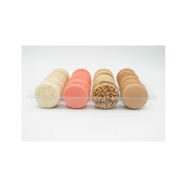 Макарони ассорти 4 Ванильный пломбир, Малина, Капучино, Соленая карамель Macaronshop 20гр, 72шт/кор