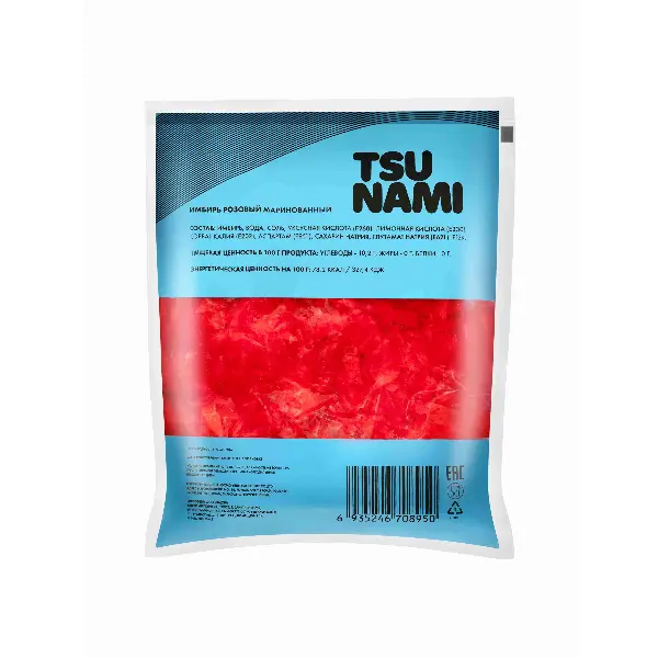 Имбирь маринованный розовый NORIS 1,4кг, вес сухого вещ-ва 1кг, 10шт/кор