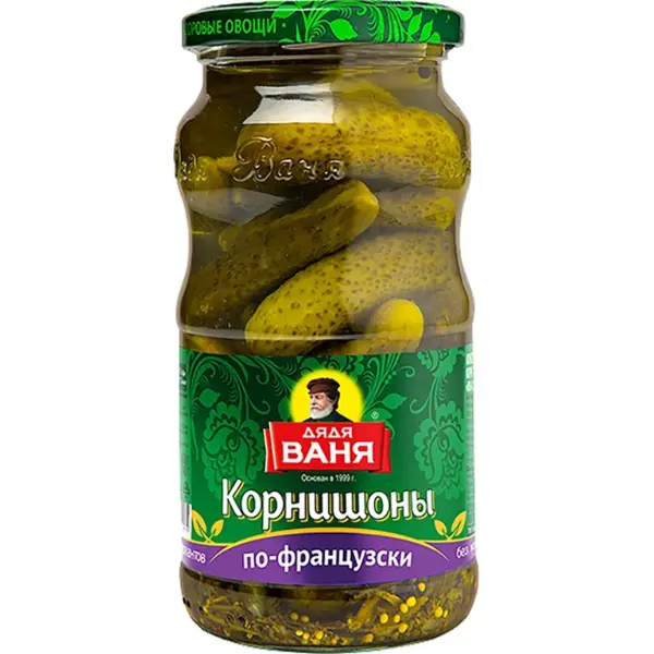Огурцы корнишоны по-французски Дядя Ваня 460гр, 8шт/кор