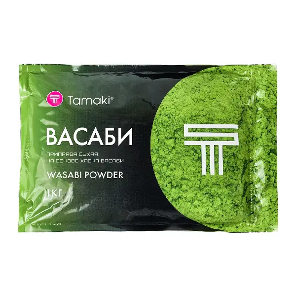 Васаби порошок на основе хрена Tamaki 1кг, 10шт/кор