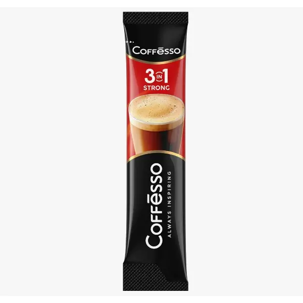 Напиток кофейный растворимый Strong 3 в 1 COFFESSO в стиках 14гр, 20шт/упак, 10упак/кор