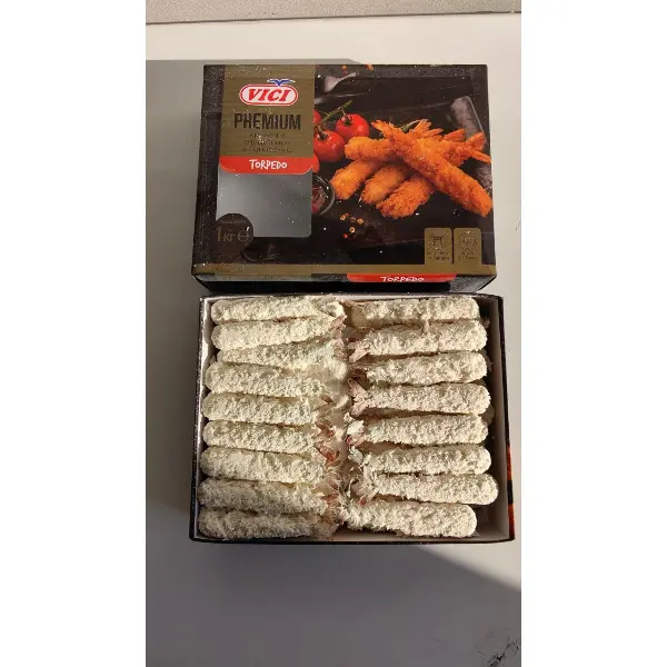 Креветка очищенная в панировке Торпедо Minh Phu Seafood 1кг, 10кг/кор