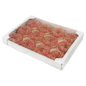 Донат с клубничной начинкой STRAWBERRY Stokson 70гр, 12шт/кор