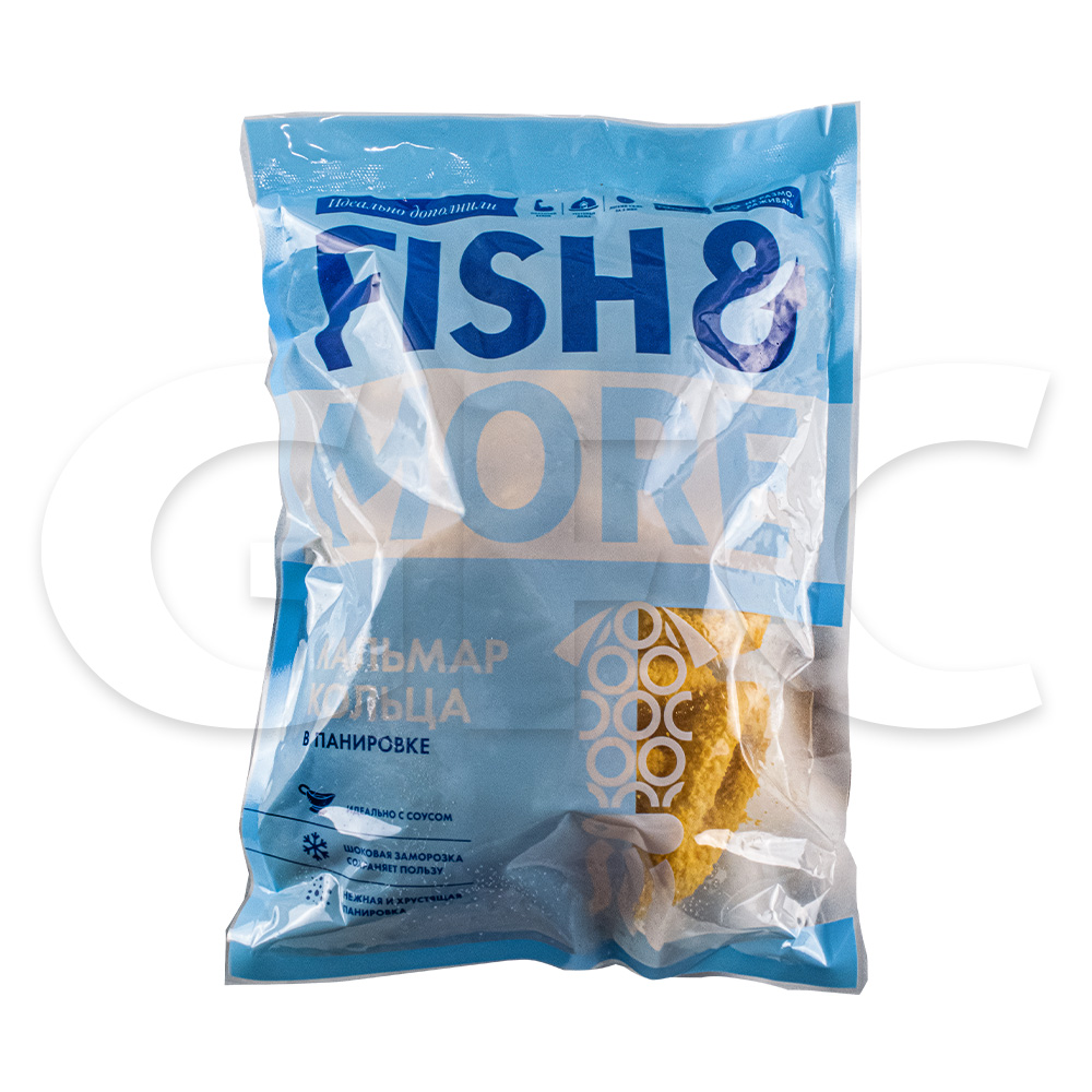 Кальмар кольца в панировке Fish & More Rongcheng seafood Co., LTD  3700/02B42 500гр, 5кг/кор