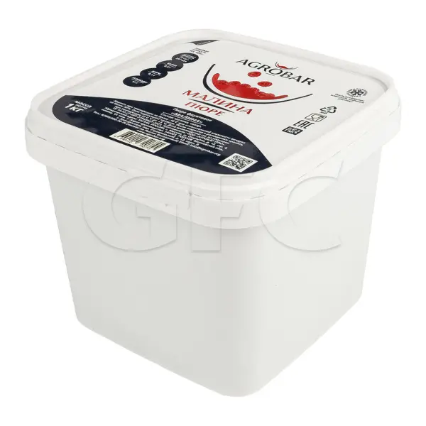 Пюре Малина Агробар 1кг, 6шт/кор