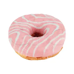 Пончик-донат творожный глазированный с ягодной начинкой Именитые 68гр, 12шт/кор