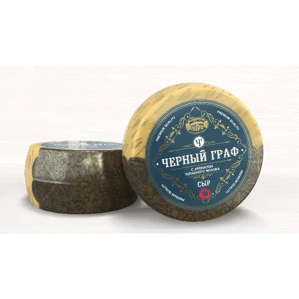 Сыр полутвердый Черный Граф с аром.топл.мол. 50%~4,5 кг