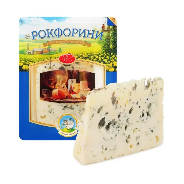 Сыр с голубой плесенью РОКФОРИНИ 50% 100 гр (М)*8