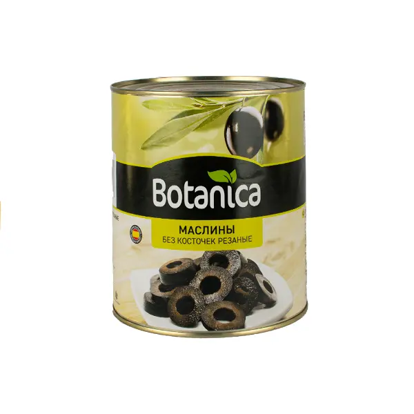 Маслины резаные б/к Botanica 3100мл/3000гр/1560гр, 6шт/кор, Испания