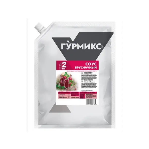 Соус брусничный Гурмикс 2кг, 3шт/кор