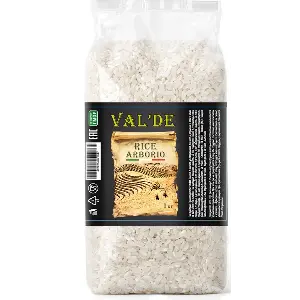 Рис для ризотто Арборио VAl'DE 1кг, 15шт/кор
