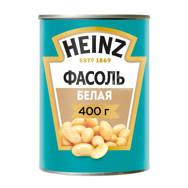 Фасоль белая консервированная в с/с Heinz 425мл/400гр/220гр, 12шт/кор