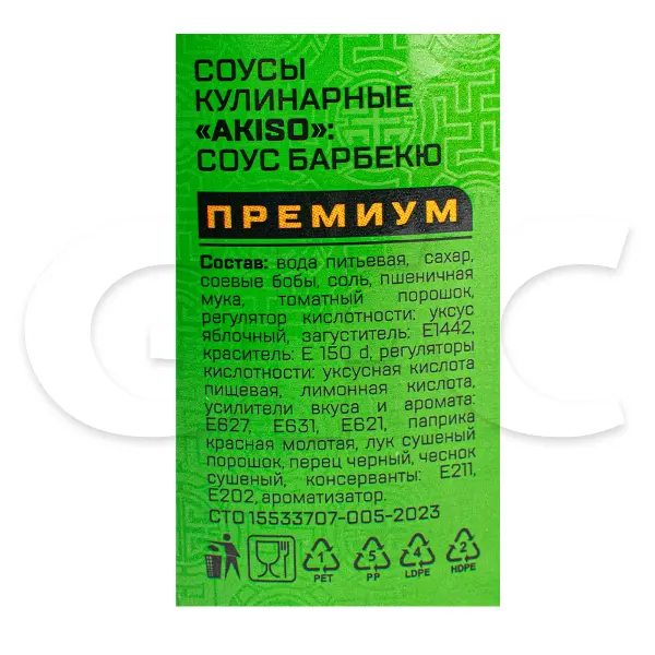 Соус барбекю Akiso 1л, 6шт/кор