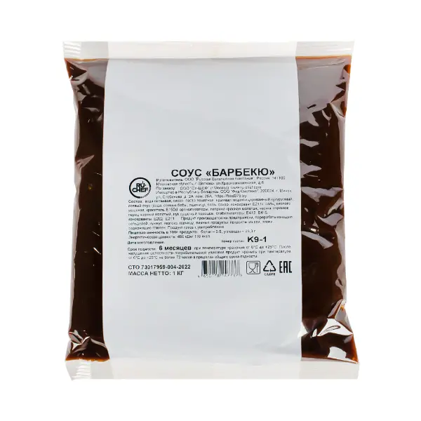 Соус Барбекю RU-CHEF 1кг, 4шт/кор
