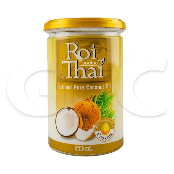 Масло кокосовое рафинированное 100% ROI THAI 600мл, 12шт/кор