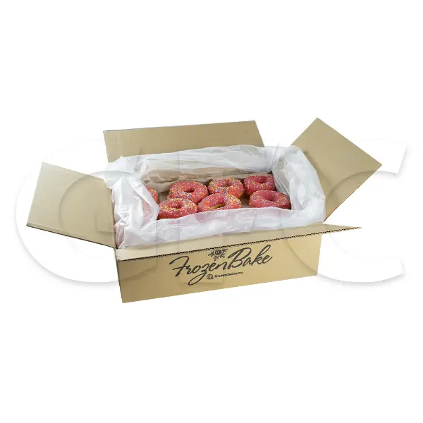 Донат с клубничной начинкой Frozenbake 55гр, 36шт/кор