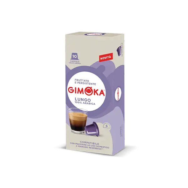 Кофе капсульный формата Nespresso Classic Lungo Gimoka 10 капсул, 90гр, 20шт/кор