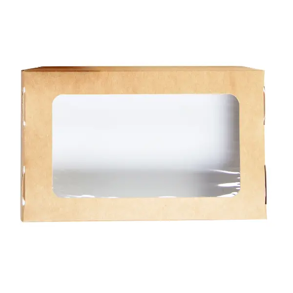Бокс для суши крышка с окном 155*95*25мм крафт Döckel Resfood, 1100шт/кор