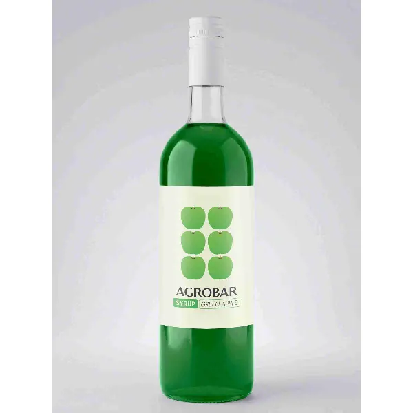 Сироп Зеленое яблоко AGROBAR SYRUP 1л, 6шт/кор
