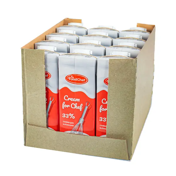 Сливки ультрапастеризованные для взбивания 33% Cream for Chef 1л, 12шт/кор