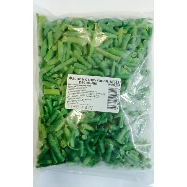 Фасоль стручковая резаная с/м 1кг, 10кг/кор
