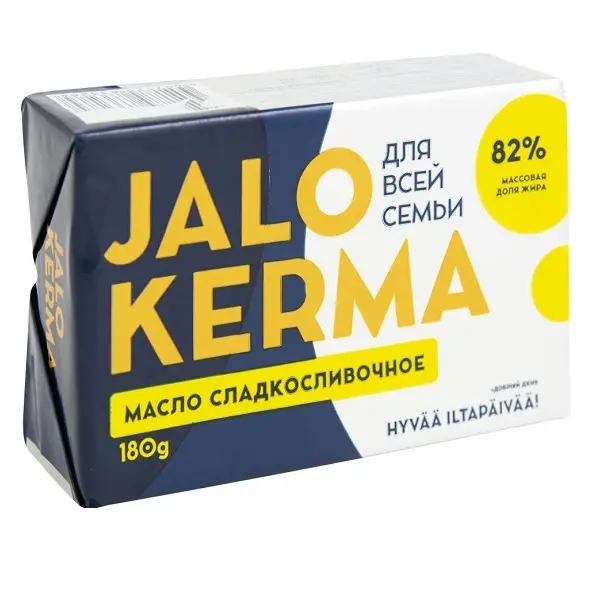 Масло сладкосливочное 82% 180г JALO KERMA*12 (М)