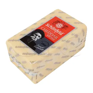 Сыр твердый Swiss Cheddar 53% Schonfeld ~1,6кг, ~6,4кг/кор