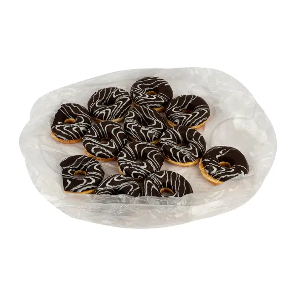 Пончик-донат творожный глазированный с шоколадной начинкой Именитые 68гр, 12шт/кор