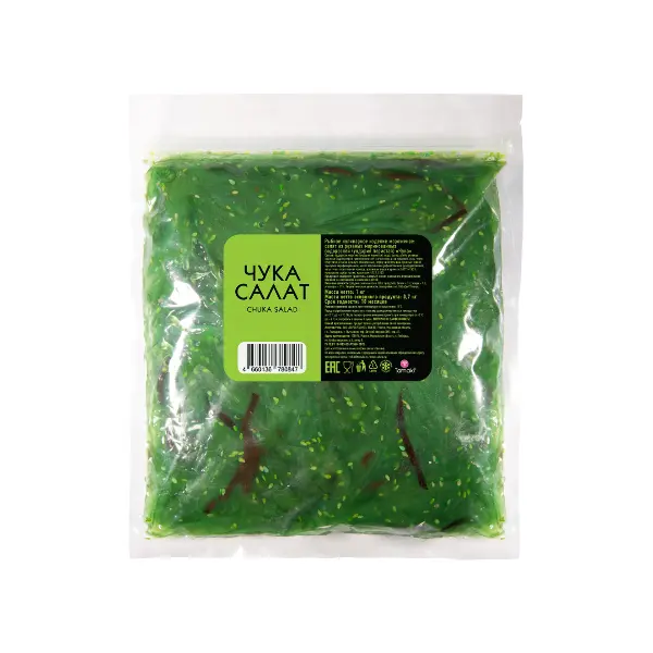 Салат Чука из морских водорослей замороженный 1кг, 10шт/кор