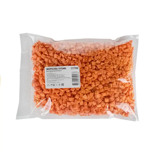 Морковь кубик с/м 1кг, 10кг/кор