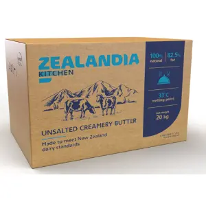Масло сладко-сливочное Традиционное несоленое халяль 82,5% Zealandia Kitchen, 20кг/кор