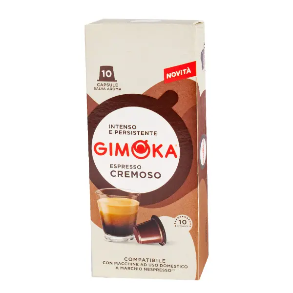 Кофе капсульный формата Nespresso Classic Cremoso Gimoka 10 капсул, 90гр, 20шт/кор